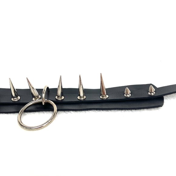 NWT DOLS KILL SMEXY Carea metal spiked leather choker COSTUME RAVE - Picture 8 of 12